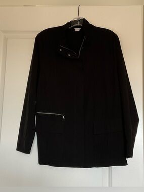 Chico's Zenergy Black Zip-Pocket Utility Jacket